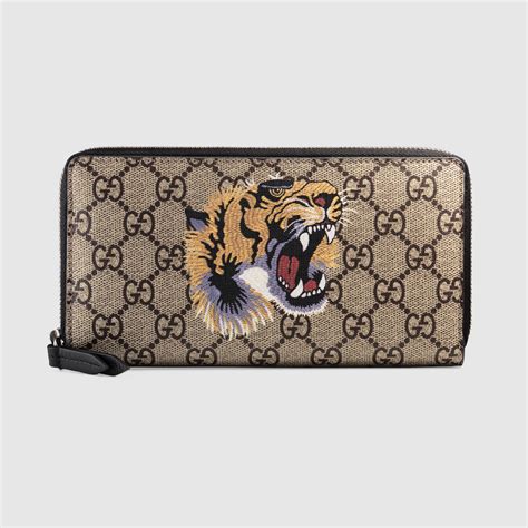 gucci tiger zip wallet|gucci tiger brooch.